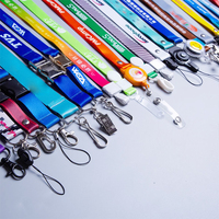 Lanières en satin personnalisées avec logo personnalisé et motifs imprimés pour porte-cartes d'identité