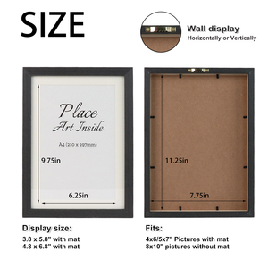Tùy chỉnh A4 khung ảnh bằng gỗ lớn hình ảnh gỗ giấy chứng nhận in tường nghệ thuật trang trí khung gỗ thiết kế bán buôn - Product Image 6