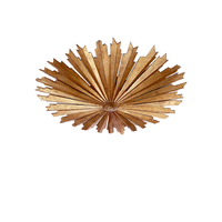 Plafonnier moderne en métal doré à rayons radiaux, style étoile, pour salon, chambre, couloir, hall d'entrée