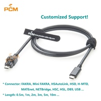HSAutoLink USB-C pria ke Tipe C Male kabel Data kecepatan tinggi otomotif kompatibel TE 2398010-1 untuk kamera ADAS mobil layar LCD
