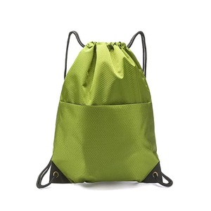 Mochila con Cordón Ajustable Impermeable de Oxford 420D con Logotipo Personalizado para Gimnasio y Deportes, Bolsa con Cierre y Esquinas de Cuero, OEM - Product Image 3