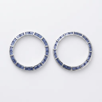 Lunette de montre personnalisée entièrement sertie de diamants roses ronds en moissanite, 40 mm, pour montre mécanique