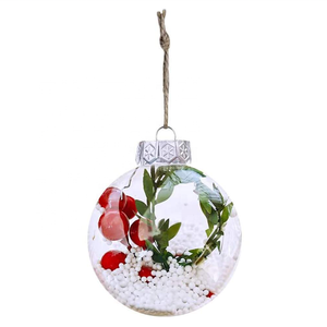 Bola de Navidad de cristal de 8cm, esfera hueca transparente, bolas colgantes, <span class=keywords><strong>chimenea</strong></span> interior, <span class=keywords><strong>colgante</strong></span> de árbol de Navidad, respetuoso con el medio ambiente - Product Image 3
