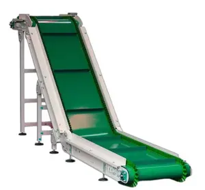 Sollevamento inclinazione arrampicata secchio elevatore PVC nastro trasportatore per merci alla rinfusa o imballate