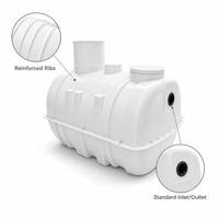 Réservoir septique bio en résine moulée en fibre de verre FRP GRP SMC de 500 L pour le traitement des eaux usées