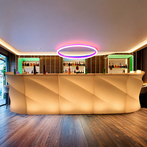 Bancone Bar LED Moderno di Alta Qualità, Bancone Cocktail Mobile Luminoso per Hotel - Product Image 4