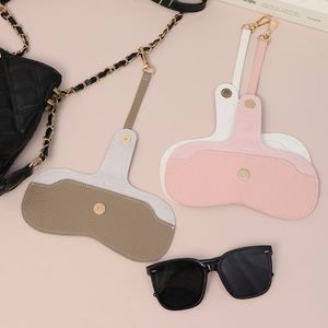 Snap Button Closure Eyeglasses Pouch Leather Sunglasses <b>Case</b> Packaging Storage Ideal Gift <b>for</b> <b>Glasses</b> Wearers & Fashion Lovers - Product Image 5