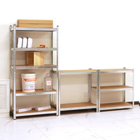 Étagère de rangement de garage en acier à 5 couches Système de rangement en métal et en fer Supports réglables Étagères en métal