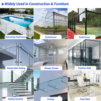 Panel de Vidrio Templado de Seguridad Transparente de 4mm 5mm 6mm 8mm 10mm para Ventanas y Puertas de Edificios, Venta al Por Mayor de Fábrica