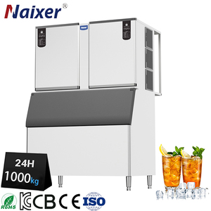 Naixer ghiaccio inossidabile pronto in 8-15 min scala Nugget cubetto di ghiaccio macchina 1000kg 2000kg /24h Guangzhou produrre macchina per il ghiaccio <span class=keywords><strong>1</strong></span> tonnellata - Product Image 1