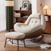 Fauteuil inclinable moderne à bascule avec tissu en microfibre doux pour la maison, l'hôtel, la chambre à coucher