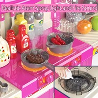 Ensemble de jeu 3 en 1 : Grande cuisine, coiffeuse et table avec sons et lumières pour tout-petits