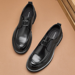 High-end genuine leather casual business lace-up <b>shoes</b>, enhancing men's breathability - Product Image 2