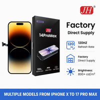 Layar OLED Lunak Grosir JH, Pengganti Layar LCD OLED Ponsel untuk iPhone 14 Pro Max, Layar iPhone