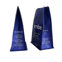 Sacs à café torréfié à fond plat en aluminium mat violet imprimés sur mesure, 250g 1kg, avec valve et fermeture éclair, à prix réduit