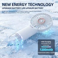 Mini ventilateur humidificateur portable, pulvérisateur de brume à 3 vitesses, rechargeable par USB, 1200mAh, avec diffuseur d'huiles essentielles, pour la maison, le bureau et les voyages