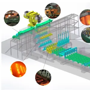 Mesin Pengecoran Berkelanjutan Baja CCM Billet Bloom Lempengan