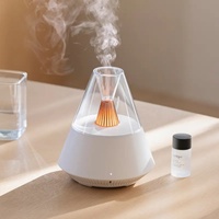 Difusor de Aroma Ultrasónico USB Portátil, Difusor de Aroma Eléctrico con Simulación de Lava Volcánica para Yoga y Relajación en el Hogar, Humidificador