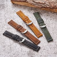 Bracelet de montre en cuir de veau véritable 22 mm, bracelet de remplacement en cuir de vachette vintage pour montre Huawei, OEM personnalisé