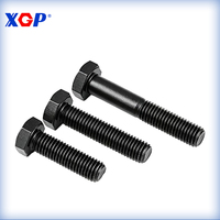 Vis à tête hexagonale à filetage complet en acier au carbone de qualité automobile 12.9, oxyde noir, GB5783 M4-M24, fixations pour châssis de moteur