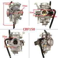 Nouveau carburateur TPS haute performance XYRacing 25mm/27mm/29mm TITAN CBF125 CBF150 CB150 GL150 CBF180 pour moto Honda