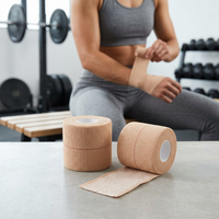 Bande adhésive élastique lourde en coton hypoallergénique à chevrons, haute résistance à la traction, pour fixation médicale, impression personnalisée