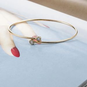 Xinfly Custom 18K Gold Expandable Women's <b>Bracelet</b> 0.24ct Natural Diamond Opening <b>Cuff</b> Stretch Genuine DIY Jewelry - Product Image 2