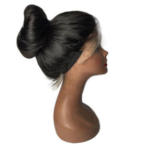 Perruques frontales en dentelle 360 en cheveux humains vierges brésiliens noirs, livraison directe d'usine - Product Image 3