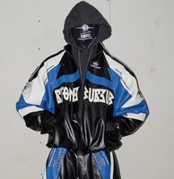 Veste de motard rétro classique personnalisée, design de veste universitaire, logo OEM, patch, veste de course pour hommes