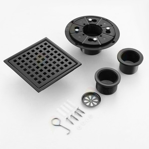High Quality Square Shower <strong>Drain</strong> with Flange and Quadrato Pattern Kit Tile <strong>Insert</strong> <strong>Invisible</strong> Shower <strong>Floor</strong> <strong>Drain</strong> - Product Image 5