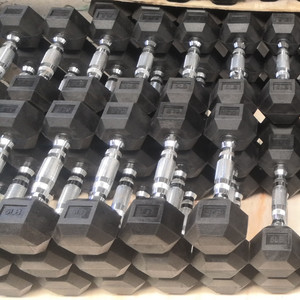 Lục giác cao su quả tạ đặt phòng tập thể dục HEX quả tạ 5lb 10LB 20lb <span class=keywords><strong>10kg</strong></span> 15kg 20kg 30kg 50kg - Product Image 4