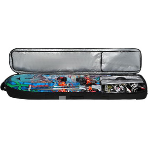Sac de ski rembourré avec roulettes, sac de voyage à roulettes pour snowboard, capacité de transport de skis, bottes, bâtons, casque, longueur réglable pour hommes et femmes, multicolores - Product Image 2