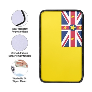 Coussin d'accoudoir universel fin pour véhicule, imprimé avec le drapeau de Niue, protection d'accoudoir portable pour voitures particulières - Product Image 5
