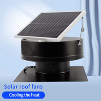 Ventilateur de toit solaire 220V, moteur CC, hotte d'évacuation, pales en acier inoxydable, ventilation pour élevage de porcs, OEM 2100CBM/h, garantie 2 ans
