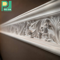 Moulures de plafond en PU pour décoration intérieure, moulures de couronne en PU durables et résistantes à l'humidité pour projets résidentiels
