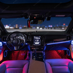 Pour <span class=keywords><strong>Volvo</strong></span> <span class=keywords><strong>V90</strong></span> : Éclairage d'ambiance LED intelligent à intensité variable pour l'intérieur de la voiture, éclairage intérieur amélioré avec diodes électroluminescentes à flux symphonique - Product Image 5