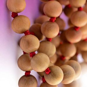 Pure Eco-Friendly Religious Sweet Woody Fragrance Sandalwood Beads Necklace South India 50+ Years Old 4mm-22mm Riddhi Siddhi - Product Image 1