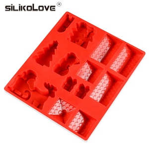 <span class=keywords><strong>Moule</strong></span> à gâteaux antiadhésifs en silicone, boîte de château de noël nouveau, - Product Image 4