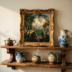 Kindred Spirits Asher Brown Durand Hudson River School - Marco de Fotos de Resina con Paisaje, Arte de Pared Enmarcado Vintage, Decoración del Hogar Hecha a Mano - Product Image 4