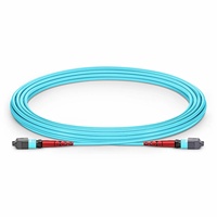 MTP-24 UPC (F) ke MTP-24 UPC (F), 24 Serat, Multimode (OM3), Tipe B, Plenum (OFNP), 0.35dB Maks, Panjang Kustom Jumper MTP