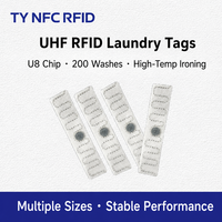Étiquettes RFID en lin résistantes aux hautes températures, étiquettes de lavage UHF, étiquettes électroniques pour vêtements à très haute fréquence, passives