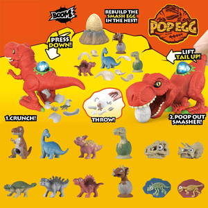 Jouets de dinosaures Lucky Toys avec <span class=keywords><strong>des</strong></span> œufs <span class=keywords><strong>qui</strong></span> couvrent, œufs de dinosaures éducatifs <span class=keywords><strong>qui</strong></span> explosent, jouet éducatif Pop Egg - Product Image 4