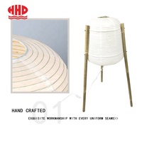Lanterne de table en papier moderne HKH avec pied en bambou pour la décoration de la maison et l'utilisation hôtelière