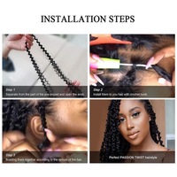 Produit Tendance 2026 : Cheveux Synthétiques Tressés Couleur Unie, Ondulés Effet Eau, Portables, 8-14 Pouces