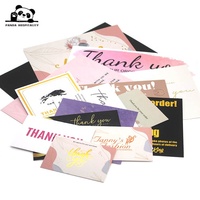 Inserts d'emballage de luxe pour marques commerciales avec papier et carton recyclés, cartes de remerciement personnalisées avec logo pour petites entreprises