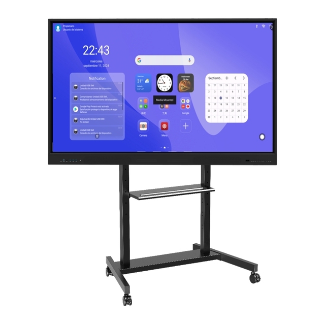 Interactive Smart Board with Infrared Touch LCD Digital Signage Whiteboard for Advertising Kiosk-OEM Customizable Text Animation