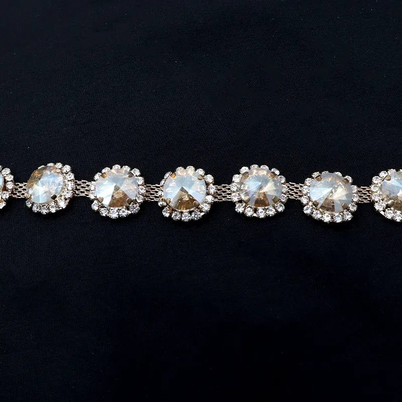 E006 New 1.6cm rhinestone crystal chain chokers crystal chain rhinestones trims for shoes clothing