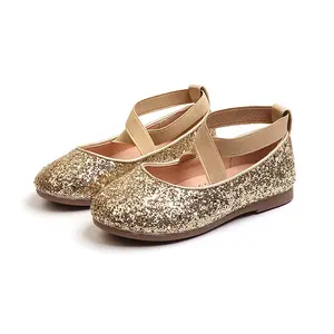 Bán Hot Cô Gái Ballet Flat Dây Đeo Đàn Hồi Giày Trẻ Em Giày Khiêu Vũ