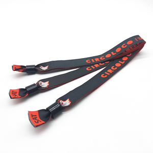Diez centavos Promoción regalo logotipo personalizado al por mayor Evento Festival Pulseras de poliéster tejidas Muñequeras de tela - Product Image 6