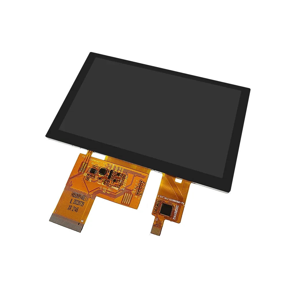 Muito pequeno lcd touch screen interface RGB lcd 5 polegadas display 800*480 tft tela de toque capacitivo